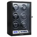 Uhrenbeweger Watch Winder Schaukasten 6 Uhren Motor 5 Modi LED Fernbedienung