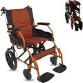Rollstuhl faltbar Zwei Bremssysteme Sitz 46 cm Klappbare Rückenlehne Aluminium Faltrollstuhl Orange Pirámide Mobiclinic