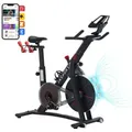 JASPORT Smart Indoor Speedbike S3, leiser Heimtrainer mit Magnetbremssystem, kompatibel mit Kinomap & Zwift, App mit Trainingskursen - Schwarz