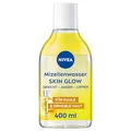NIVEA Skin Glow Mizellenwasser, Gesichtswasser mit Aminosäurekomplex, Vitamin C und Vitamin E, Make-up Entferner für wasserfestes Make-up,Mizellen Reinigungswasser mit 5% Serum für müde Haut (400 ml)