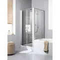 Kermi IBIZA 2000 Seitenwand verkürzt beweglich neben Badewanne I2 TVR/L 1750 BV: 720-750 Silber Mattglanz ESG klar Clean