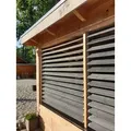 Flex Fence Edelstahlschienen drehbare Lamellen 165 cm - Pro Set 2 Stück - Grau/Silber