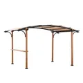 Sunjoy Stahl Pergola / Pavillon 3x4 SKUTA - 259cm x 406cm, braun