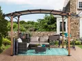 Sunjoy Terrassendach Sunjoy Pergola Skuta, BxT: 406x259 cm, in Pulverbeschichtet