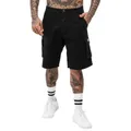 Lonsdale Herren Cargoshorts Normale Passform BALRATH, Black/Grey, S, 117491
