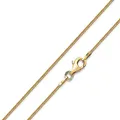 Materia 925 Silber Schlangenkette Gold - Damen Halskette vergoldet 1mm Kette K126-40cm