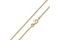 Materia Goldkette Schlangenkette Damen 1mm 40-120cm K126, Sterlingsilber, vergoldet