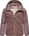 Ragwear Outdoorjacke Leeloo Damen Übergangsjacke aus Teddyfleece mit gesteppten Ärmeln