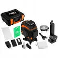 NEO TOOLS Laser 3D, grün 4x360 Grad, Linienlaser Grün Kreuzlaser Selbstnivellierend Nivelliergerät Baulaser 3D, Akku für Innen- und Außenbereich Baustelle
