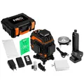 5907558476071 Laser 3D, 16 linii, zielony, walizka, tarcza celownicza, magnetycz