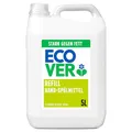 Ecover Hand‑Spülmittel Nachfüllpack, Geschirrspülmittel, stark gegen Fett und hartnäckigen Schmutz, frischer Zitrone und Aloe Vera Duft, 1 × 5 l