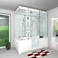 Kombination Badewanne Dusche K88-WS-TH-C-EA Duschtempel 180x100 cm OHNE Zusatzoption