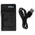 vhbw USB Akkuladegerät kompatibel mit Panasonic Lumix DMC-TZ25, DMC-TZ30, DMC-TZ31, DMC-TZ36, DMC-TZ6, DMC-TZ7, DMC-TZ8, DMC-TZ9, DMC-ZS10 Akku