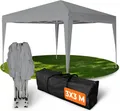 Kronenburg Faltpavillon 3x3 m wasserdicht - Gartenpavillon, Partyzelt stabil, UV-Schutz 50+, Wetterfester Schutz, Leichter Aufbau, Inklusive Tragetasche & Zubehör