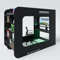 PHOENIX Bett "MINECRAFT", BxLxH: 126 x 233 x 185 cm - schwarz