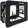 Hochbett Minecraft ca. 120x200 cm Schwarz