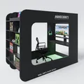 MINECRAFT - Kojenbett, Hochbett 120x200cm, Gaming Möbel mit dunklem Design