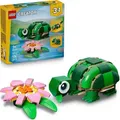 LEGO Creator 3-in-1-Set Schildkröte mit Seerose - Kinderspielzeug mit Tierfigur - Schildkröte & Chamäleon Konstruktionsspielzeug - MINT Spielzeu... - Bronze