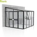Vitavia Anlehngewächshaus Athena 7000 ESG/HKP TxB 266x271cm 7m² Alu schwarz