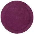 Erwin Müller Badematte, Badteppich Uni Serie Stuttgart Beere Größe rund: 90 cm Ø - extra dick, hohe Saugfähigkeit, 100% Baumwolle