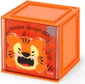 LEGAMI - Cutie Cubes Modular Desk Box, Tiger, Schreibtisch-Organizer, Aufbewahrung, inklusive Stickerbogen, stapelbar, multifunktional, ABS, 90 x 90 x