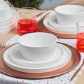 Karaca Salvare New Generation Bone Geschirr-Set Kombigeschirr Tafelservice Geschirrset für 6 Person 18-teilig