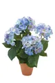 artplants Kunst Hortensie JONE auf Steckstab, blau, 40cm