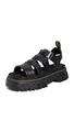 Dr. Mattison 3 Strap Sandals DM40891001, Women sandals, Black, 38 EU