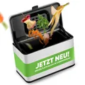 equipps Bio Mülleimer 3L weiß Komposteimer Küche mit Geruchsfilter