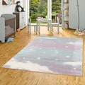 Pergamon Kinderzimmer Teppich Maui Kids in Pastell Farben Wolkenhimmel in 5 Größen