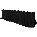 PUMA Uni Socken, 12er Pack - Sport Crew Sock,Tennissocken, ECOM Schwarz 43-46 - Schwarz - 43-46