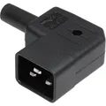 Martin Kaiser 745/sw/C Kaltgeräte-Steckverbinder 745 Stecker, gewinkelt Gesam...