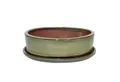 Exotenherz Pflanzschale Bonsai-Schale mit Unterteller Gr. 4 Oliv-Braun oval Modell O1 L 25cm (1 St)