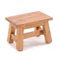 DESIGN DELIGHTS Holz HOCKER Monte | 30x20x21 cm (BxTxH), Mahagoni Massivholz | Rustikaler Blumenhocker, Pflanzenhocker, Beistellhocker, Dekohocker, Schemel | Farbe: 08 honigfarben gewachst