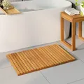 Vidaxl  Bath Mat  Plain Brown 80 X 50 Cm Wood