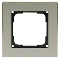 Edelstahlrahmen Fusion - 1-fach - Farbe Edelstahl - Grundrahmen schwarz - IP 20