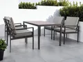 KONIFERA Garten-Essgruppe »New Jersey«, (Set, 13-tlg., 4 Sessel, Tisch 80x160x71 cm, inkl. Auflagen), Aluminium