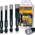 Amboss Black - Diamant Bohrer für Fliesen. Feinsteinzeug (6kant) - Set 5-12 mm
