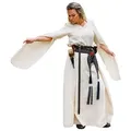 Leonardo Carbone Burgfräulein-Kostüm Kleid "Begina" mit Trompetenärmeln, elegante Handstickerei, hochwertige Baumwolle beige XS | XS