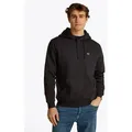 Tommy Jeans Hoodie TJM REGULAR FLAG mit bestickten Markenlogo auf Brusthöhe schwarz XL (52)