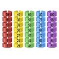 100 Pack Hühnchen Identifikation Beine Ringe, Chicken Tags für Legs Geflügel Bands Clip On Leg Rings für Hühner, Enten, Hühnchen, Goose(5 Farben,20mm)
