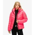Superdry für Damen. W5011724A Fuji Steppjacke mit Kapuze Rosa (XS), Lässig, Polyester