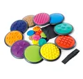 Gonge Lernspielzeug Taktile Scheiben-Set Komplett, Taktile Scheiben-Set mit je 10 Scheiben ø 27 und 11 cm