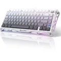 GravaStar Mercury K1 75% Wireless Mechanische Gaming-Tastatur, Aluminium-Legierung, Dichtung Compact Custom Keyboard Hot-Swap-Buchse, lineare Schal... - Weiß