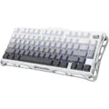 GravaStar Mercury K1 75% Mechanische Gaming-Tastatur, Exoskelett-Design Aus Aluminiumlegierung, Benutzerdefinierte Tastatur mit Hot-Swap-Sockel, Linearschalter, RGB - Farbverlauf Weiß