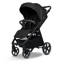 my junior® PLIA² | großer Komfortbuggy mit Luftkammerreifen, Einhand-Faltmechanismus, einstellbare Federung, XXL-Einkaufskorb & -Verdeck, Belüftung, inkl. Getränkehalter + Tragegurt (Ink Stone)