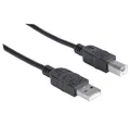MANHATTAN Manhattan USB-Kabel USB 2.0 USB-A Stecker, USB-B Stecker 5.00 m Schwa USB-Kabel, (500.00 cm)