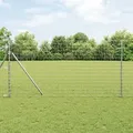 vidaXL Euro Zaun mit 13 Pfosten 1,2x25 m Feuerverzinkter Stahl