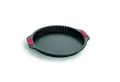 Woll Bakeware Quiche- und Tarteform Ø 26 cm, mit herausnehmbarem Boden und hitzebeständigen Silikongriffen bis 230°C, PFAS-frei, zweilagige Antihaftbeschichtung, aluminisierter Stahl, schwarz
