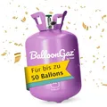 Helium Gasflasche für 50 Luftballons - Helium Balloon Gas für bis zu 50 Folienballon – BalloonGaz XL Folat 25203 ballongas für Geburtstag, Hochzeit, Party inkl. Informationsblatt